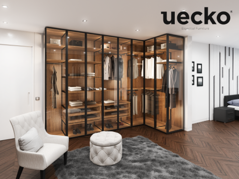 Armario Leda con puertas de cristal